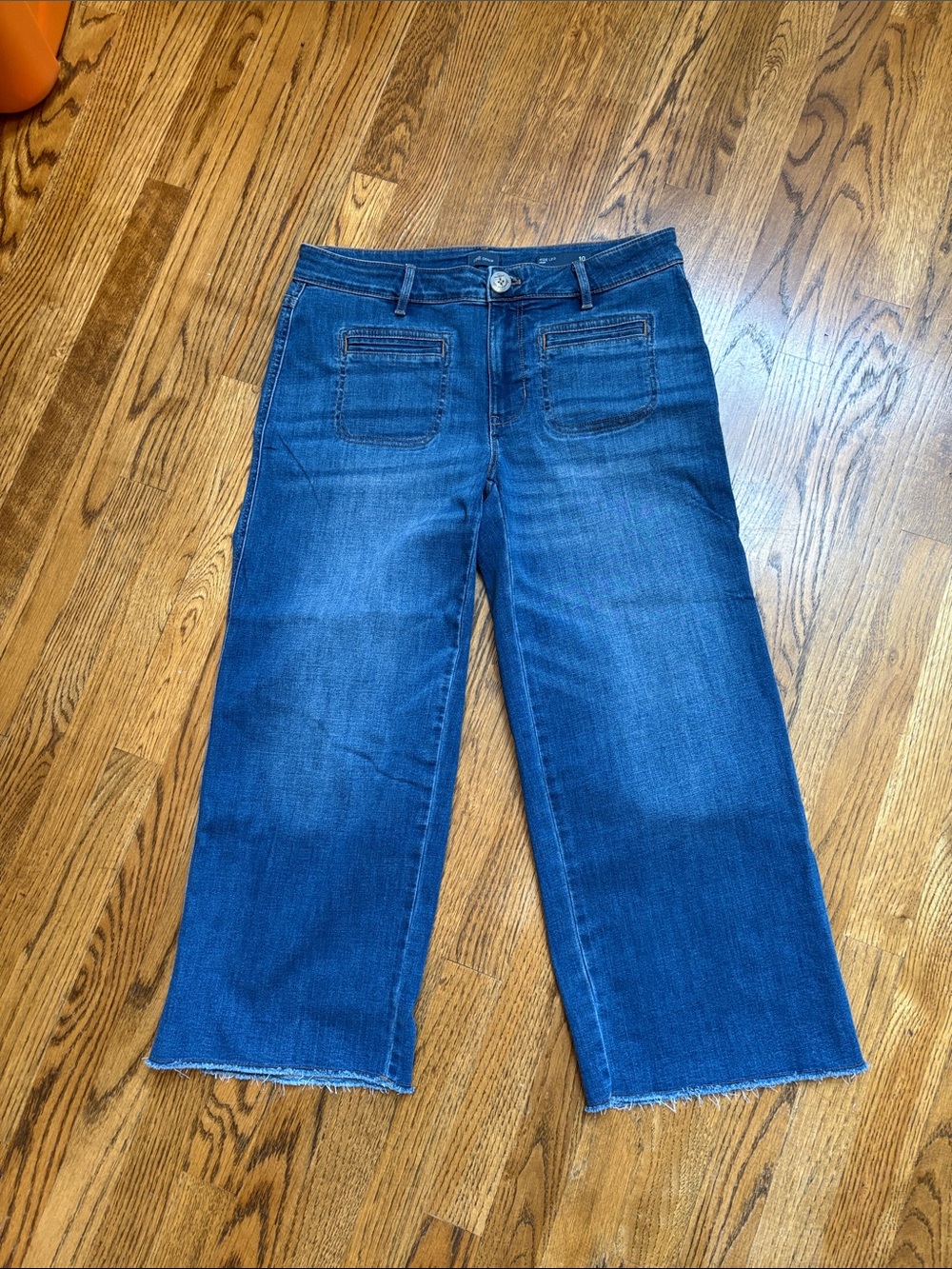 J. Jill Wide Leg Crop Denim Jeans Size 10
